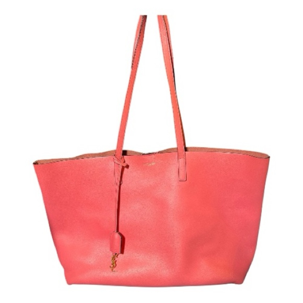 Yves Saint Laurent Pink Leather Tote with pouch